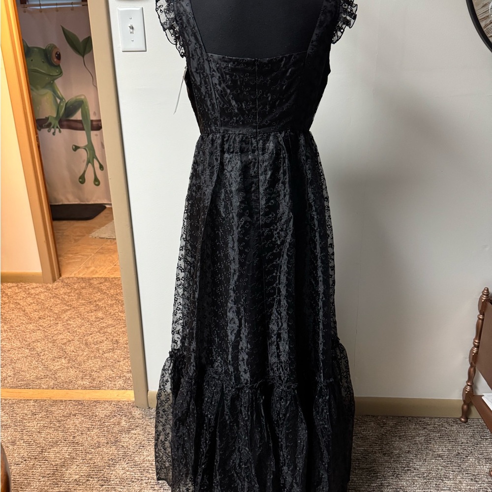 Delia’s black dolls kill floral embroidered Tulle gothic maxi dress NWT🐸 - Picture 5 of 12